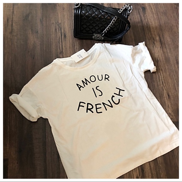 ✨LAST ONE ✨PARIS✨L’amour  is French T-shirt - Picture 10 of 11